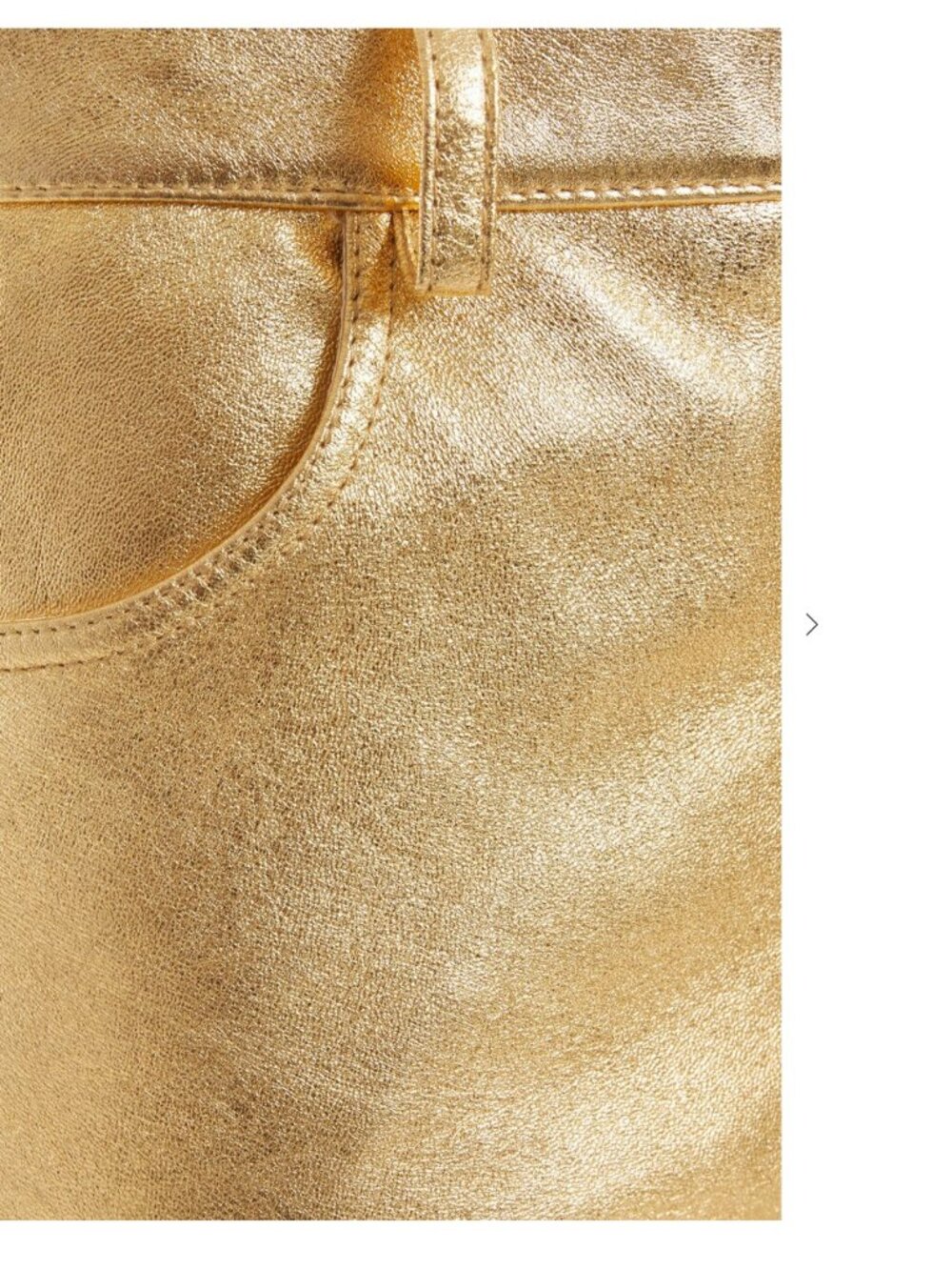 NWT Sandro Gold Leather Capris Sz 38 - Picture 3 of 3